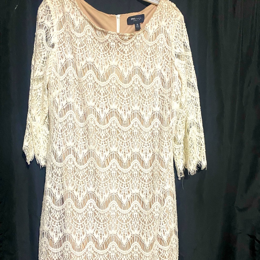 Cream lace dress